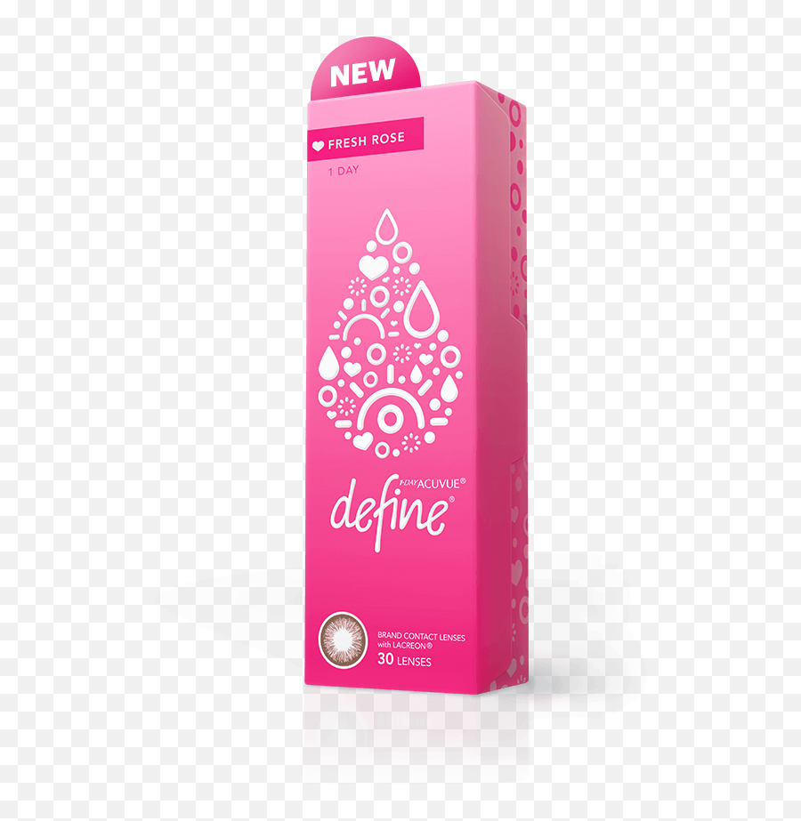 1 - One Day Acuvue Define Fresh Png,Pink Icon Contact Lens Location