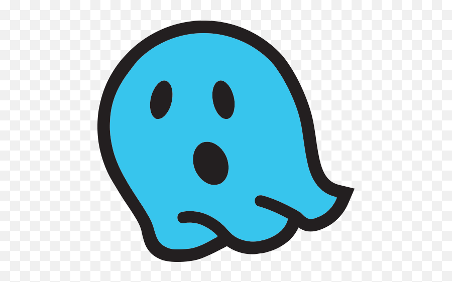 Ghost Emoji Clipart - Blue Ghost Emoji Png,Ghost Emoji Transparent