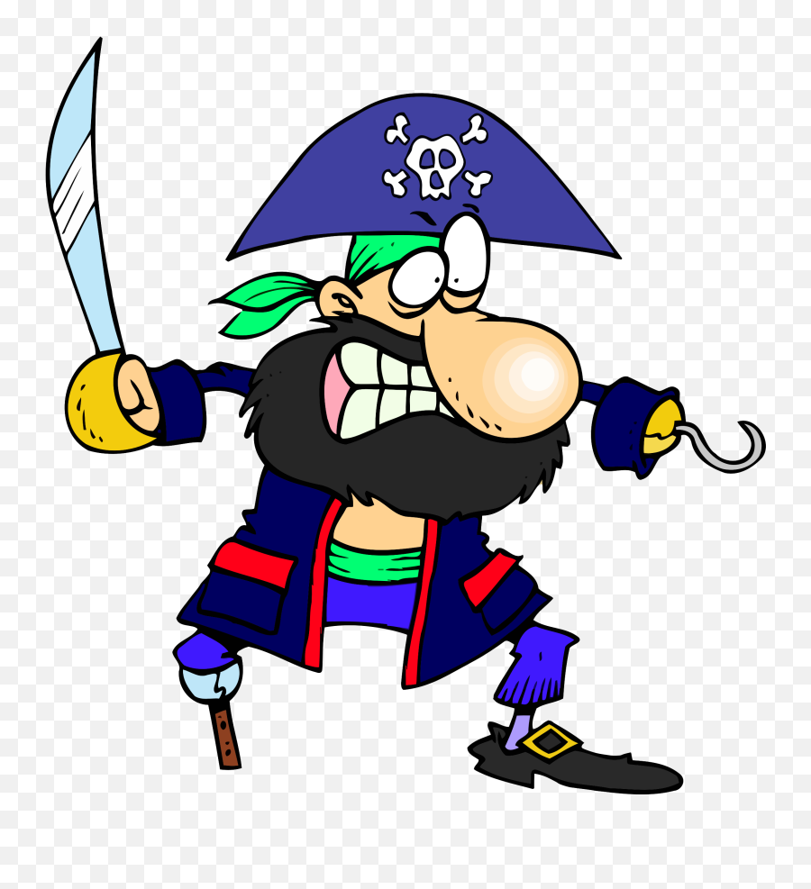Pirate Clipart Transparent - Pirate With Hook Hand Png,Pirate Transparent