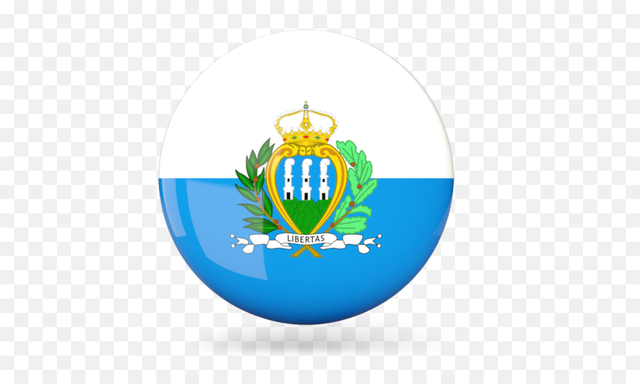 Glossy Round Icon Illustration Of Flag San Marino - San Marino Flag Glossy Png,San Icon