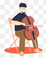 Violin Icon - Download Flat Style Cello png