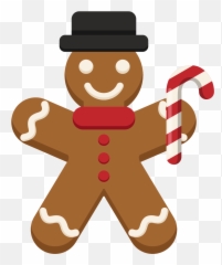 Christmas Gingerbread Man Transparent Background Png Mart - Png