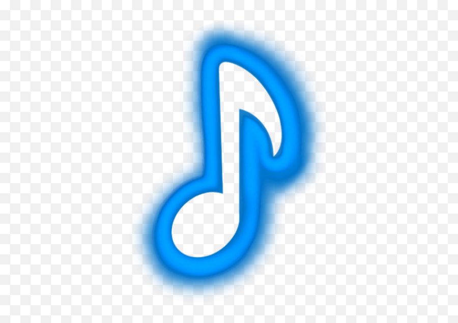 Music Note 8thnote Blue Neon 301620754075211 By Nancyspasic - Vertical Png,Blue Music Icon