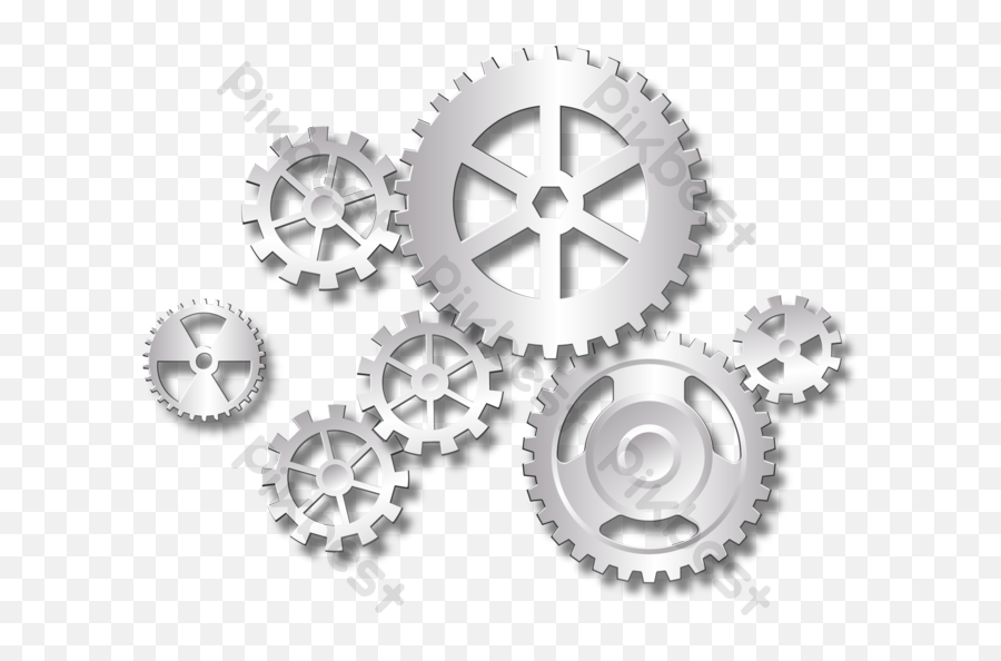 Cartoon Silver Gear Vector Elements Png Images Ai Free - Kumortuli Park Durga Puja Pandal,Gear Icon Vector Free