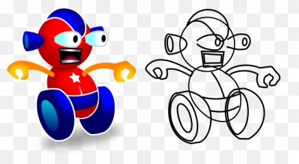 Vector Image Of Wheeled Robot Game Character Public Domain - Cartoon Wheeled Robot png