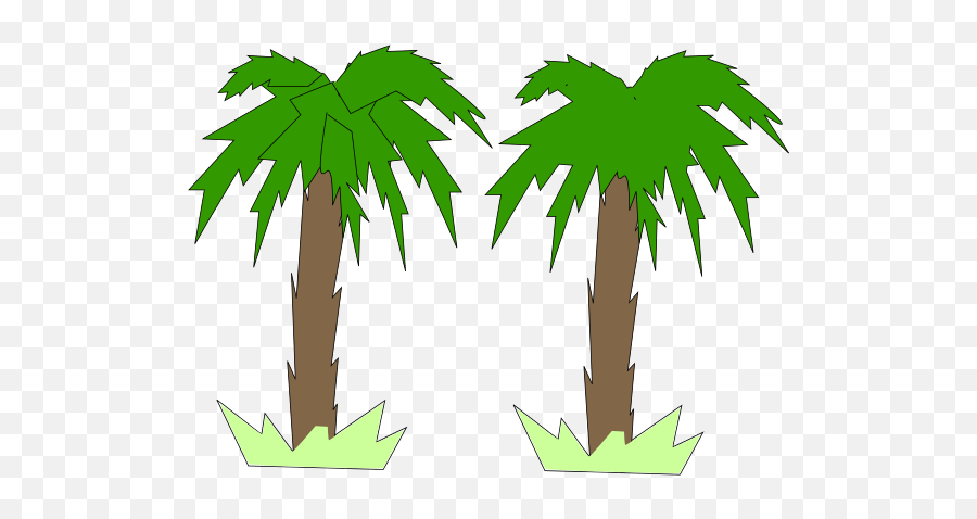 Free Clipart Toon Palm Tree Mehran - Two Palm Trees Clip Art Png,Palm Tree Clipart Transparent Background