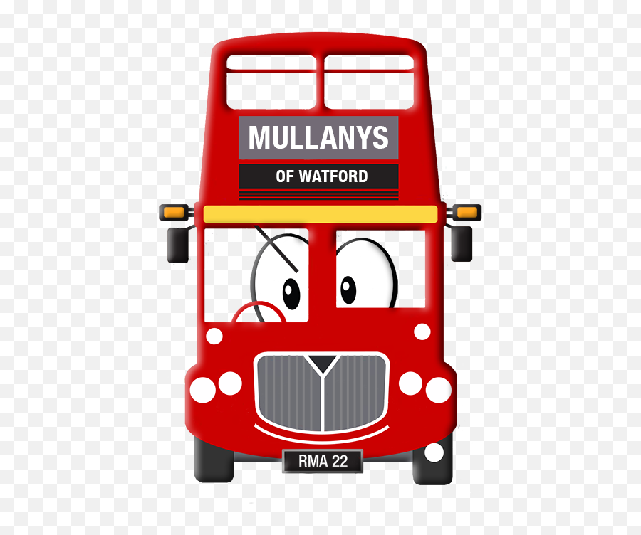Mullanys Coaches Routemaster Bea45 Rma22 Nmy645e - Cartoon London Double Decker Bus Front View Clipart Png,London Bus Icon