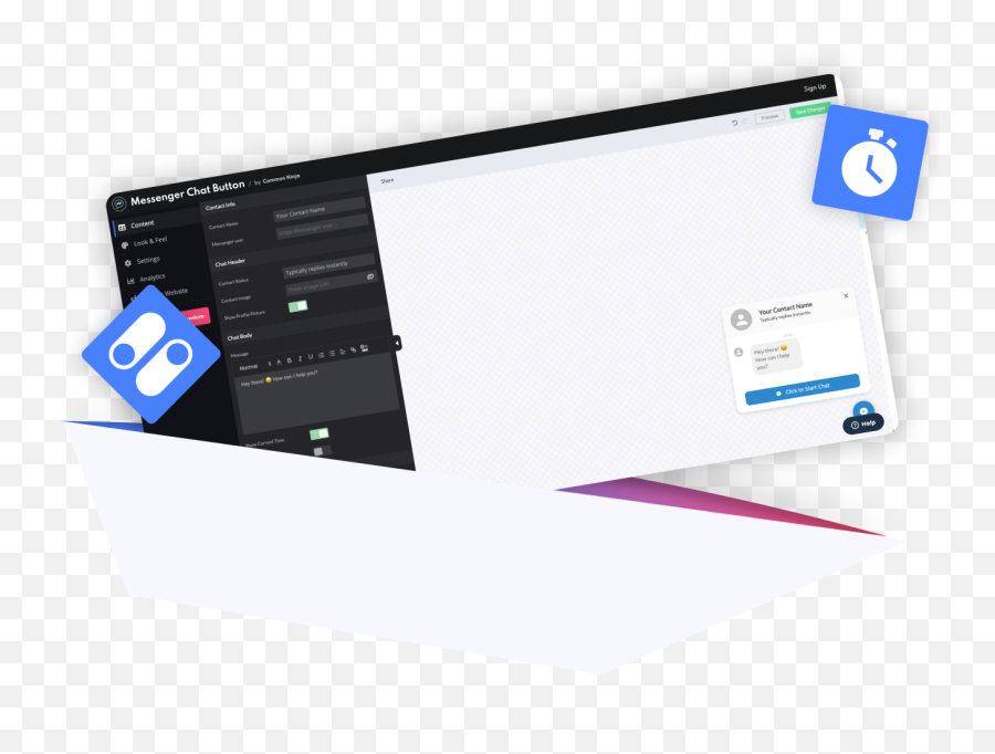 A Free Fully Customizable U0026 Responsive Messenger Chat - Horizontal ...