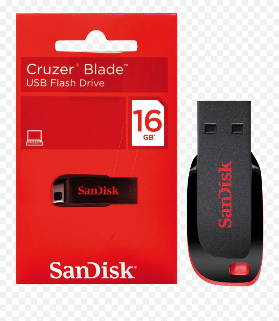 Sandisk Cruzer Blade Usb 16gb Flash Drive - Sandisk Sdcz50 016g B35 Png,Flash Drive Png