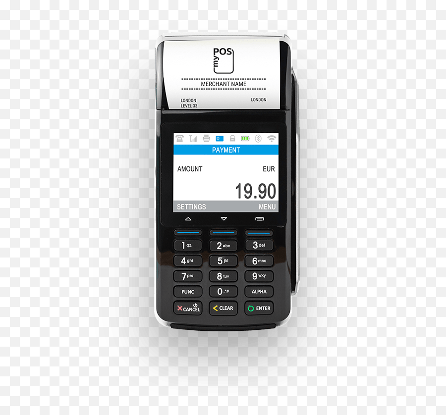 Mypos Card Terminal - Mobile Credit Card Reader For Every Debit Card Reader Png,Credit Card Transparent Background