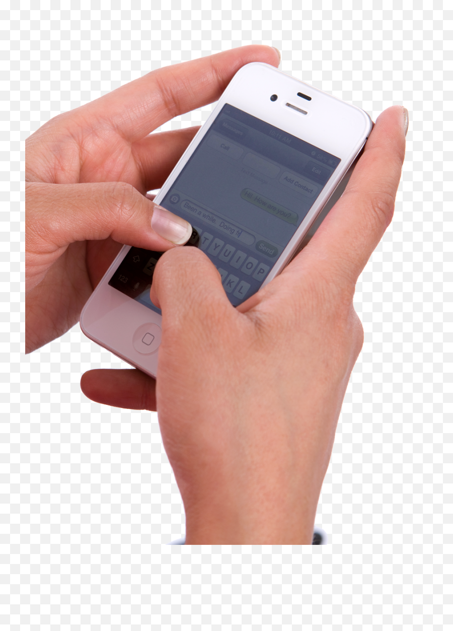 Download Mobile Cell Phone In Hand Png Transparent - Texting Png,Phone In Hand Png