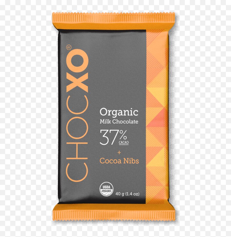 Organic 37 Milk Chocolate Cocoa Nibs Bar U2014 Chocxo Chocolatier Png