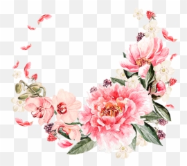 Flower Frame Çerçeve Cute Kawaii - Circle Flower Frame Png,Peonies Png