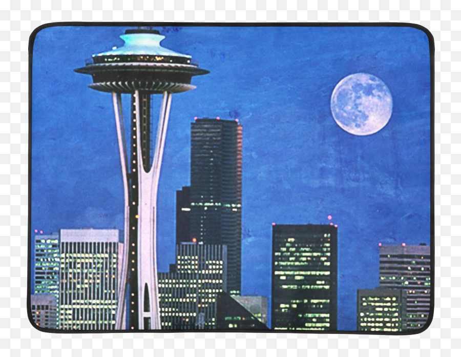 Seattle Space Needle Watercolor Beach Mat 78x 60 Id D367018 Png