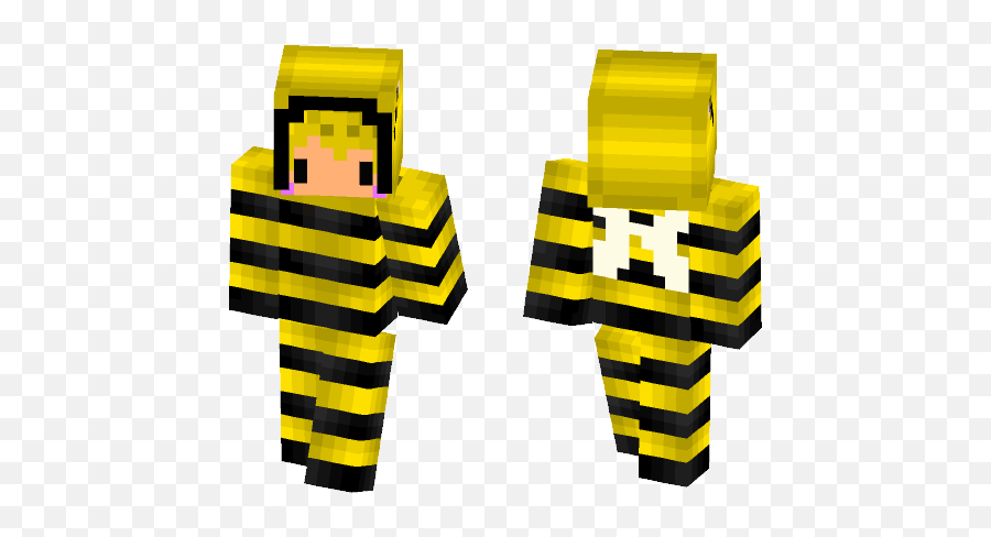 Download Cute Bee Minecraft Skin For Free Superminecraftskins - Wither Skeleton Skin Suit Png,Cute Bee Png