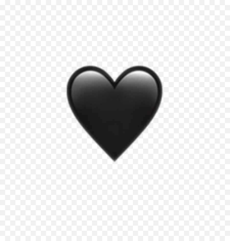 Black Heart Transparent Background - Emoji Iphone Png Heart,Emoji Hearts Transparent