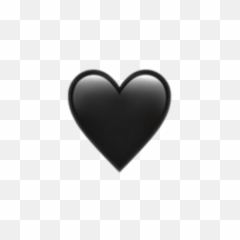 Black Heart Transparent Background - Emoji Iphone Png Heart,Emoji Hearts Transparent