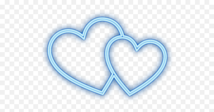 Neon Heart Hearts Blue Love Sticker - Blue Neon Heart Png,Neon Heart Png