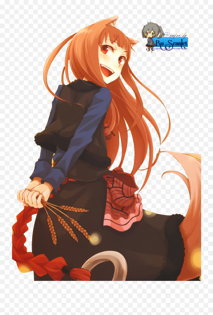 Spice And Wolf Light Novel Holo - Spice And Wolf Holo Render Png,Holo Png