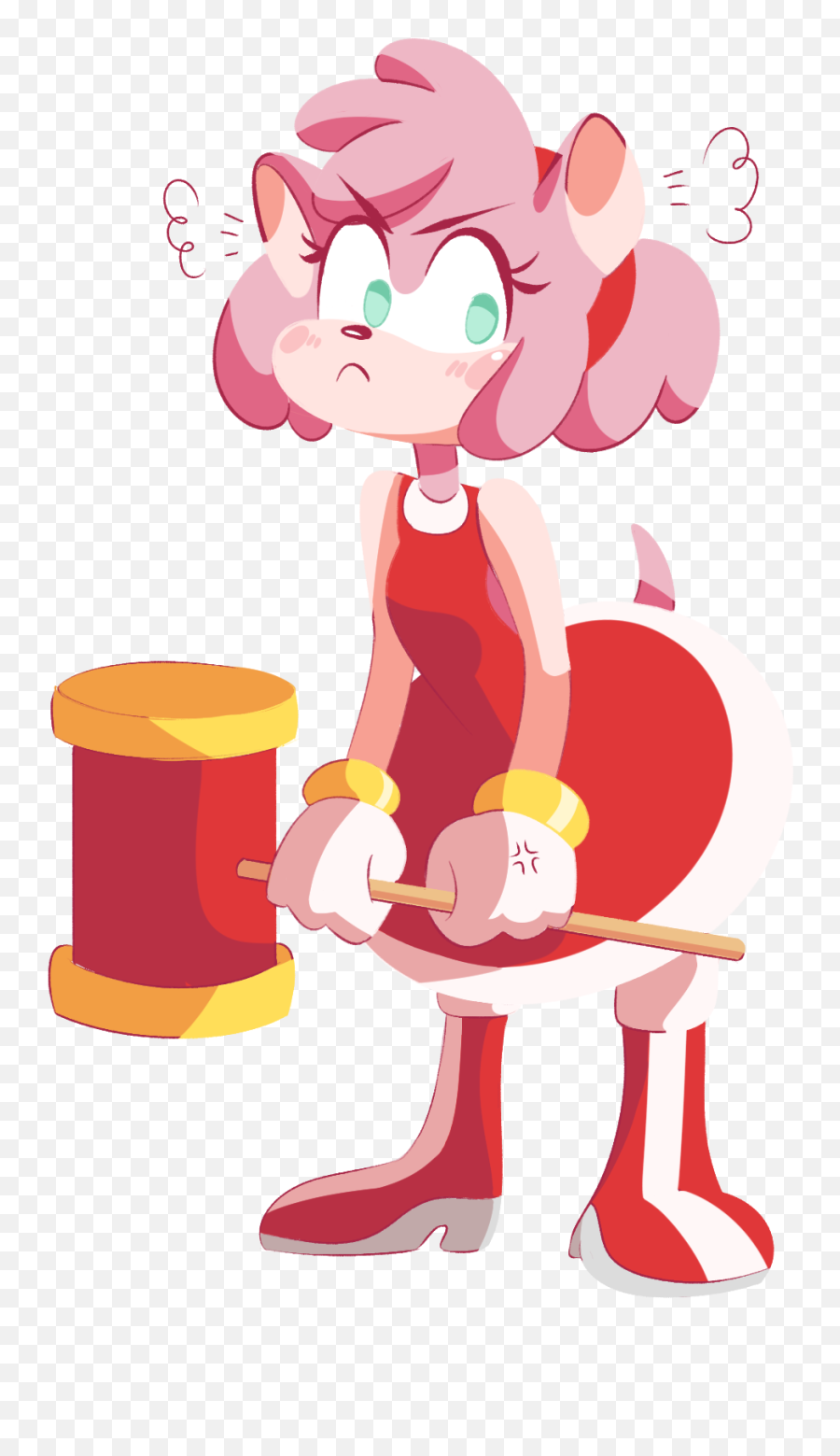 Download Hd Amy Rose Is Here - Amy Rose Aesthetic Amy Rose Pastel Fanart Png,Amy Rose Png