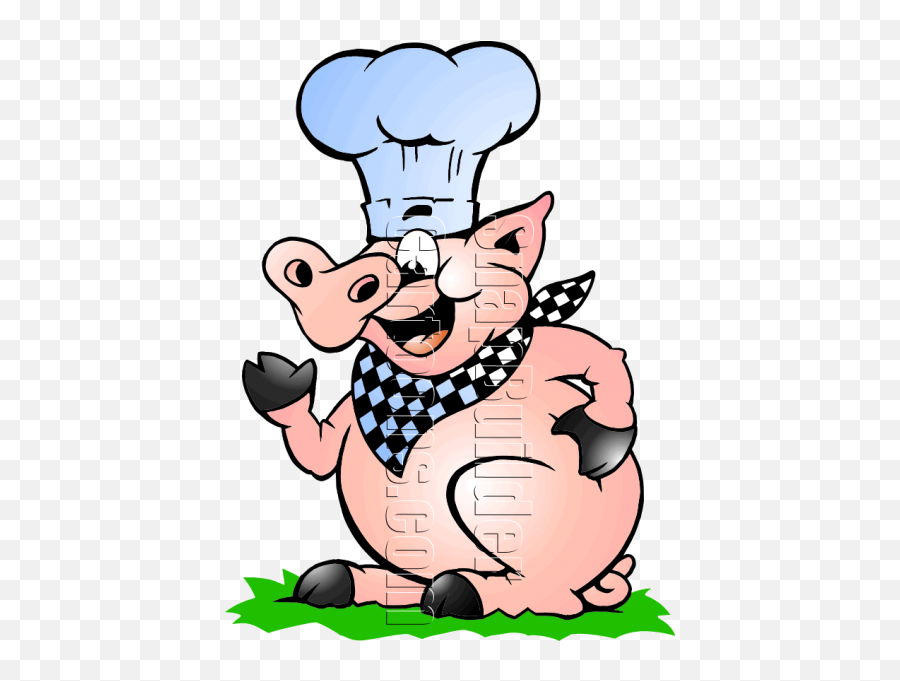 Chef Pig Bbq Mascot Logo - Free Pig Chef With Menu Clipart Png,Mascot Logos