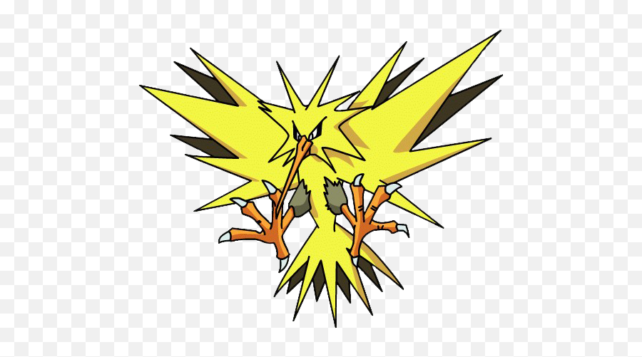 Download Zapdos - Pokemon Legendary Birds Names Png,Zapdos Png