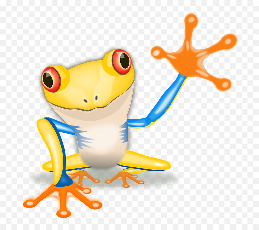 Source - Animated Smiley Faces Waving Goodbye 759x720 Red Eyed Tree Frogs Cartoon Png,Goodbye Png