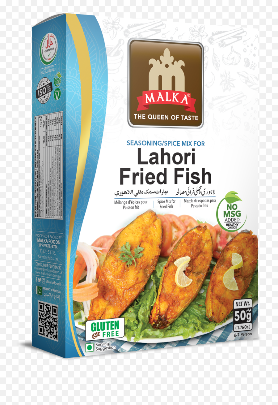 Download Hd Buy Malka Foods Lahori Fried Fish - 50 Grams Malka Special White Karahi Masala Png,Fried Fish Png