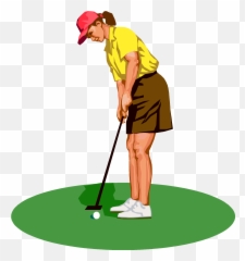 Golf Tee Silhouette - Lady Golfer Clipart Clip Art Woman Golfer Png,Golfer Png