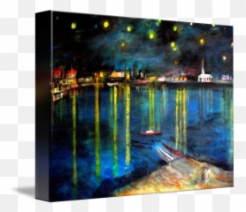 Starry Night Over The Rhone River By Rick Todaro Png