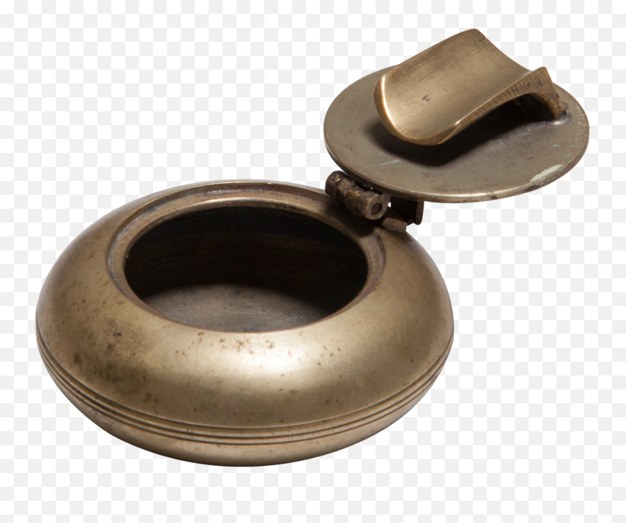 Brass Pocket Ashtray Bureau Of Trade With Images - Antique Brass Ashtray Box Png,Ashtray Png