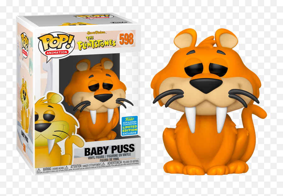 Funko Pop The Flintstones - Baby Puss 598 2019 Sdcc Exclusive Flintstones Funko Pop Png,Flintstones Png