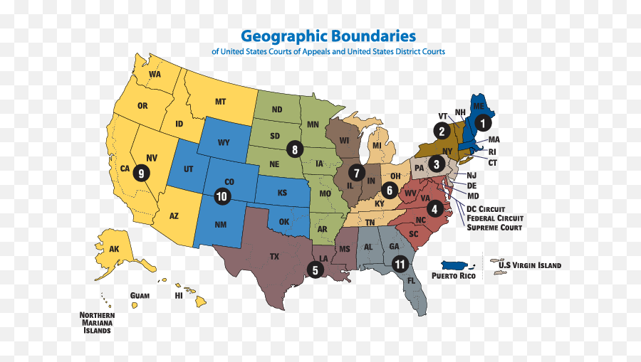 Court Website Links United States Courts - Us Circuit Court Map Png,Supreme Court Png