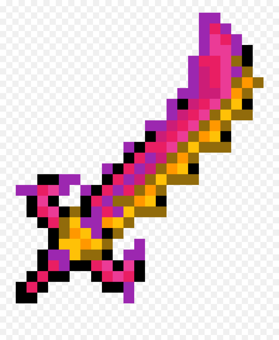 Star Wrath Png Terraria Image With - Épée En Or Minecraft,Terraria Png