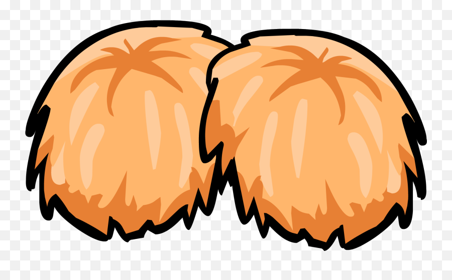 Orange Pom Poms - Pompom Clipart Png,Pom Poms Png