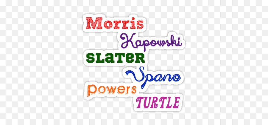 Saved By The Bell Last Names Sticker - Vertical Png,Saved By The Bell Logo Font