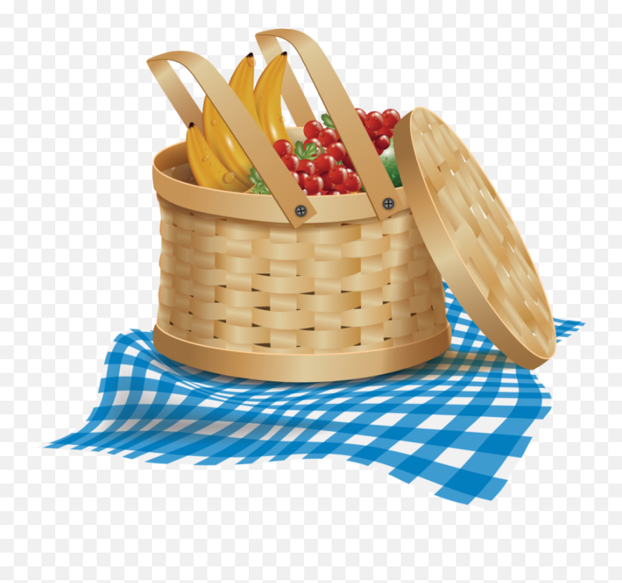 Picnic Basket Png Transparent Cartoon - Picnic Basket Png Transparent,Basket Png