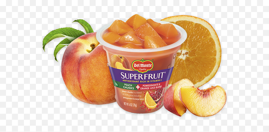 Superfruit Peach Chunks In Pomegranate U0026 Orange Juice Blend - Monte Png,Superfruit Logo