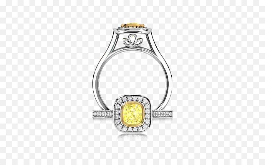 Fancy Yellow Diamond Georgian Ring Png