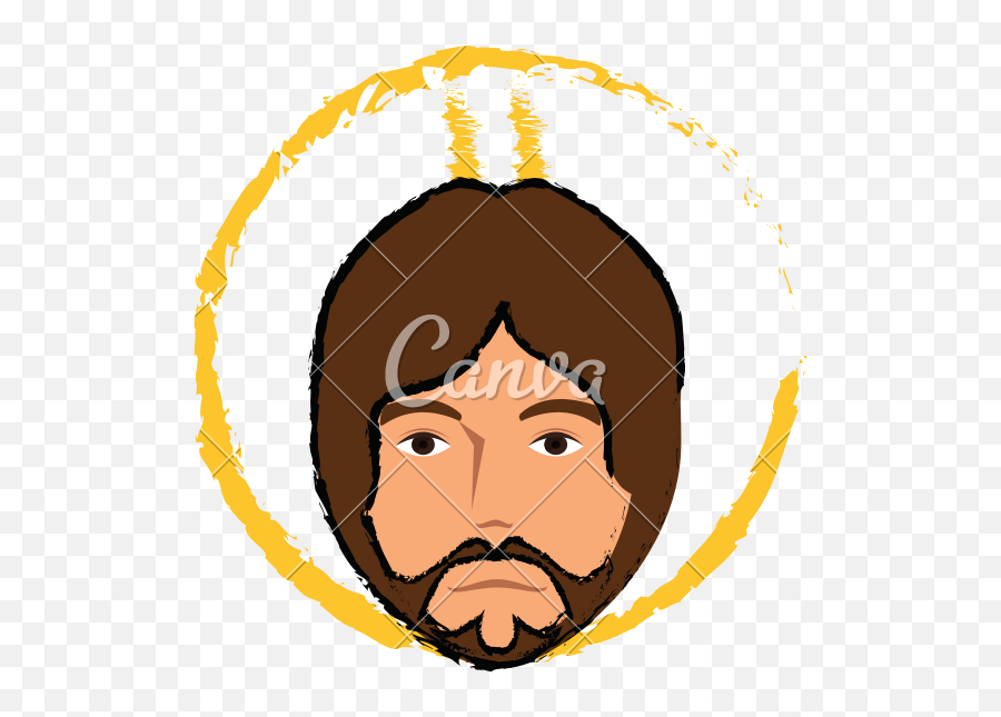 Jesus Christ Face Sketch - Icons By Canva Illustration Png,Jesus Face Png