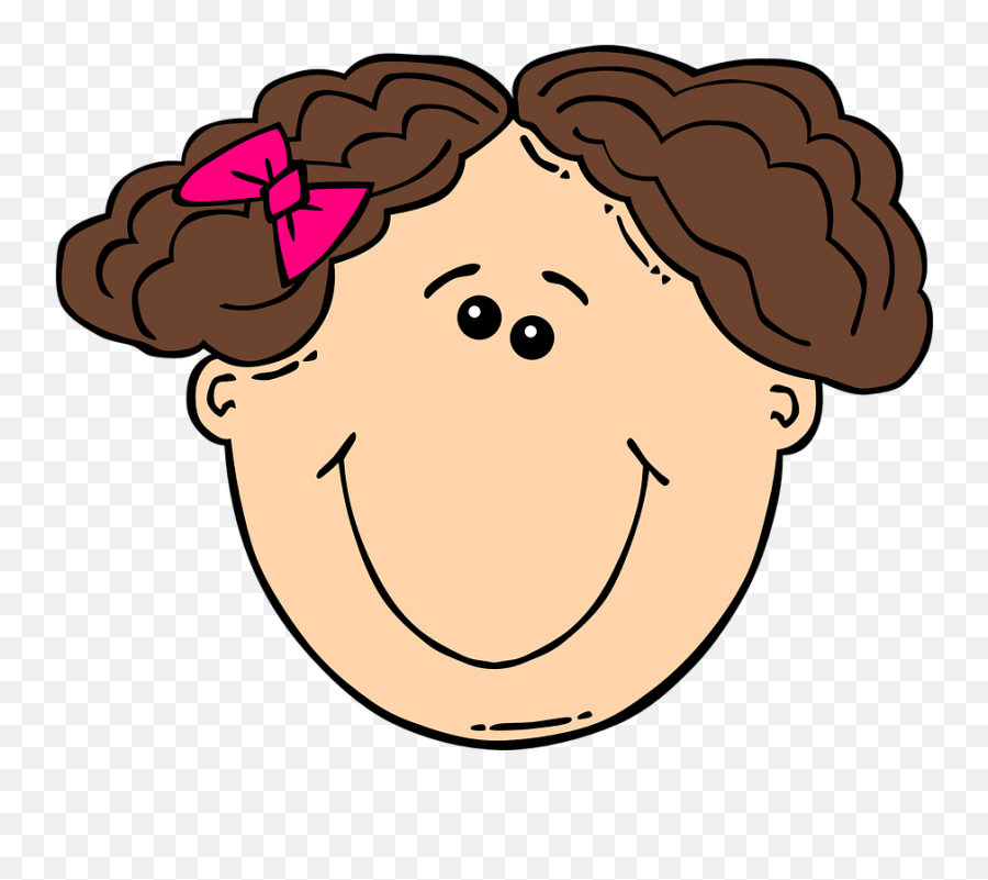 Girl Hair Ribbon - Free Vector Graphic On Pixabay Short Curly Hair Cartoon Png,Hair Bow Png