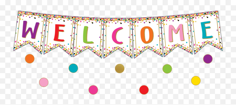 Confetti Pennants Welcome Idu003d23860 - Welcome Bulletin Board Set Png,Pennant Png