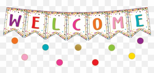 Confetti Pennants Welcome Idu003d23860 - Welcome Bulletin Board Set Png,Pennant Png