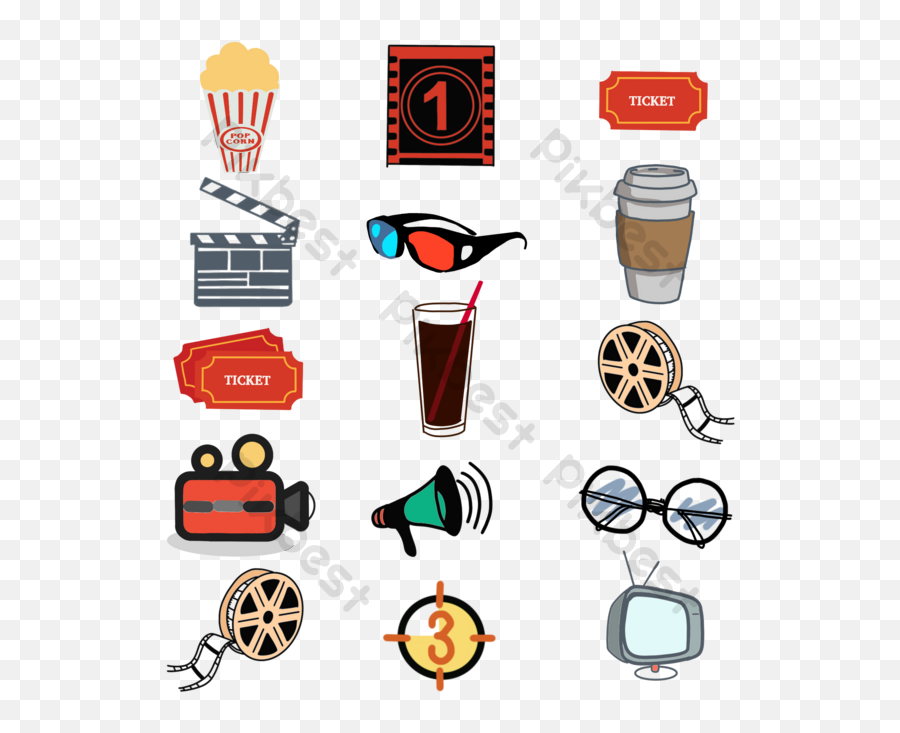 Movie Icon Vector Psd Free Download - Pikbest Sweetened Beverage Png,Image Icon Vector