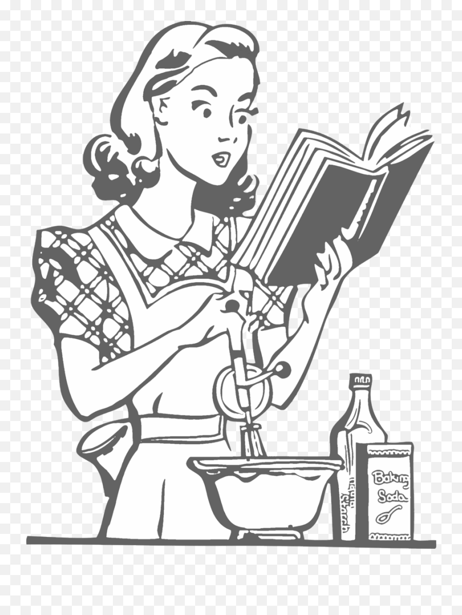 Download 3drose 1940s Lady Baking Wall Clock 15 Clipart - Help I Accidentally Summoned A Demon Png,Baking Clipart Png
