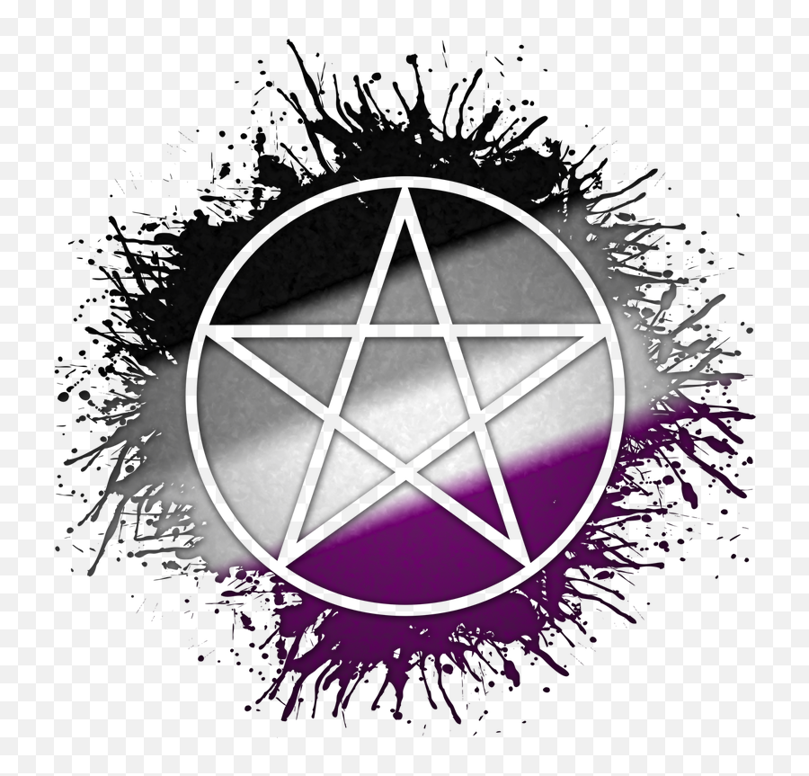 Asexual Pentacle Gifts U0026 Gear Pride How Do You Rock Your - Yin And Yang Rainbow Png,Pentacle Transparent Background