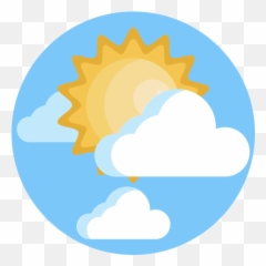 Clouds And Sun - Free weather icons Art png