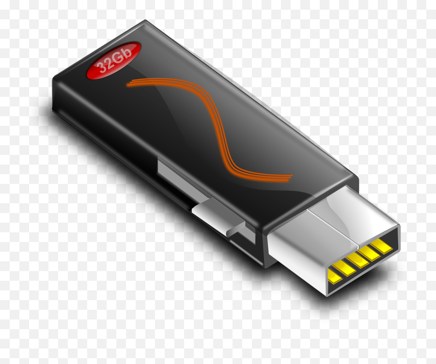 Flash Drive Usb Stick Clip Art - Usb Drive Clipart Png,Flash Drive Png