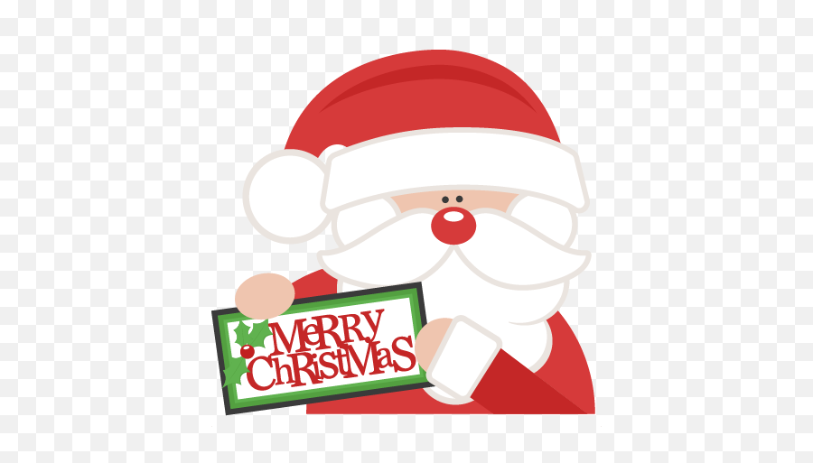 Merry Christmas Santa Svg Scrapbook Cut File Cute Clipart - Cute Merry Christmas Free Png,Christmas Pngs