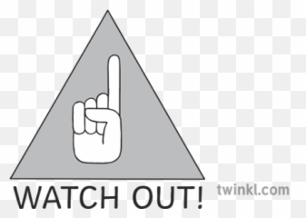 Hand Symbol Inside Red Triangle With - Sign png